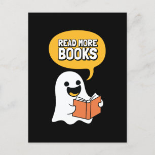 Ghost sagt mehr Bücher lesen Postkarte