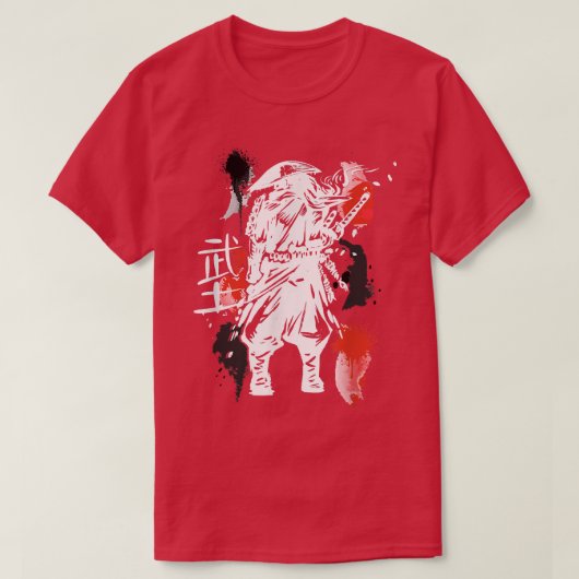Ghost Samurai Kriegerweg des Bushido Samurai T-Shirt (Design vorne)