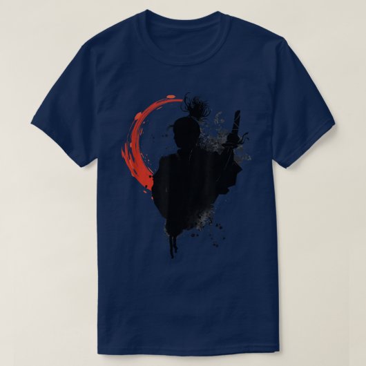 Ghost Samurai Kriegerweg des Bushido Samurai T-Shirt (Design vorne)