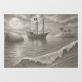 Ghost Ship  – Haunting Nautical Pirate Fensteraufkleber (Blatt)