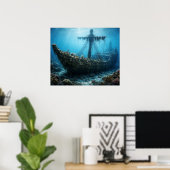 Ghost Ship in the Abyss Poster (Heimbüro)