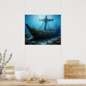 Ghost Ship in the Abyss Poster (Küche)