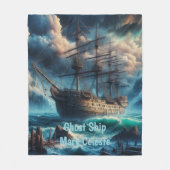 Ghost Ship Mary Celeste Haunting Maritime Mystery Fleecedecke (Vorderseite)