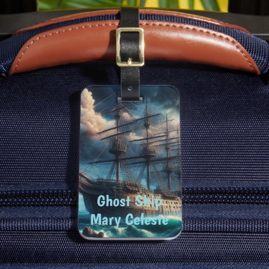 Ghost Ship Mary Celeste Haunting Maritime Mystery Gepäckanhänger (Vorderseite Insitu 2)