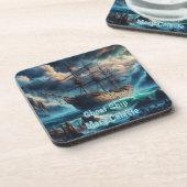 Ghost Ship Mary Celeste Haunting Maritime Mystery Getränkeuntersetzer (Linke Seite)