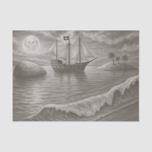Ghost Ship – Nautical Pirate Seidenpapier (Vorderseite)