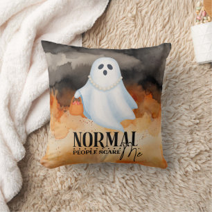 Ghost Siamese Katze für Katzen Liebhaber Halloween Kissen