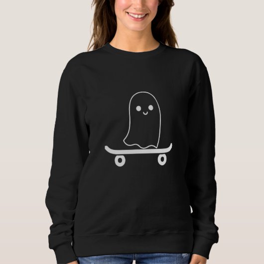 Ghost Skateboard Costume   Rider Skateboarding Sweatshirt (Vorderseite)