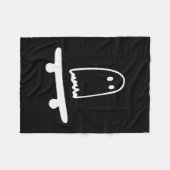 Ghost Skateboard Lazy Halloween Costume Funny Skat Fleecedecke (Vorderseite (Horizontal))