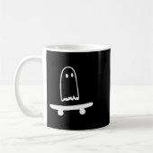 Ghost Skateboard Lazy Halloween Costume Funny Skat Kaffeetasse (Links)