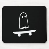 Ghost Skateboard Lazy Halloween Costume Funny Skat Mousepad (Vorne)