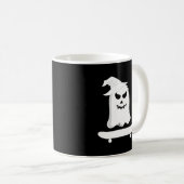 Ghost Skateboard Lazy Halloween Kostüm Funny Kaffeetasse (VorderseiteRechts)