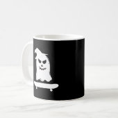 Ghost Skateboard Lazy Halloween Kostüm Funny Kaffeetasse (Vorderseite Links)