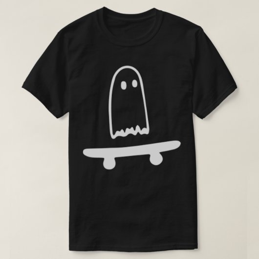 Ghost Skateboard Lazy Halloween Kostüm Funny Skate T-Shirt (Design vorne)
