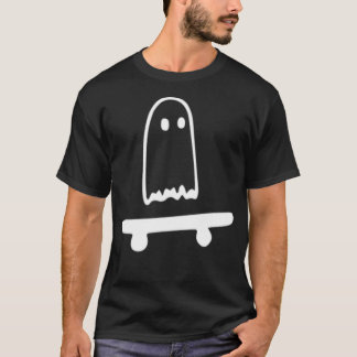 Ghost Skateboard Lazy Halloween Kostüm Funny Skate T-Shirt