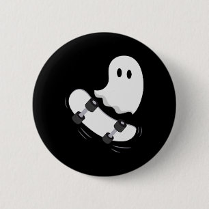 Ghost Skateboard Lazy Halloween Kostüm Spaß Skateb Button