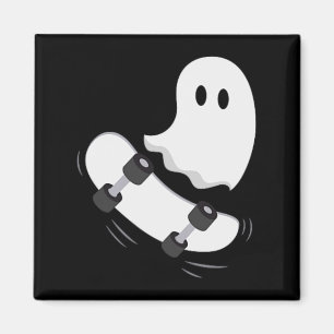 Ghost Skateboard Lazy Halloween Kostüm Spaß Skateb Magnet