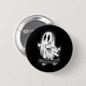 Ghost Skateboarder Blackwork Button (Vorne & Hinten)