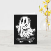 Ghost Skateboarder Blackwork Karte (Gelbe Blume)