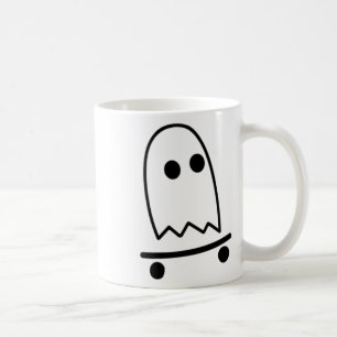Ghost Skateboarding Lazy Halloween Kostüm Spaß Ska Kaffeetasse