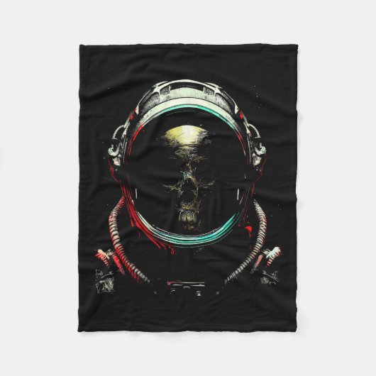 Ghost Skeleton - Spooky Skull Halloween-Kostüm Fleecedecke (Vorderseite)