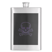 Ghost Skull Edelstahlflasche Flachmann (Vorderseite)
