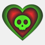 Ghost Skull Heart Sticker (Vorderseite)