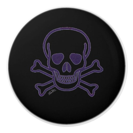 Ghost Skull Keramik Knopf Keramikknauf (Vorderseite)