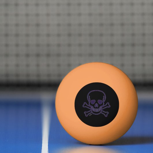 Ghost Skull orange 3 Sterne Tischtennisball (Netto)
