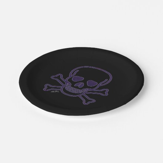 Ghost Skull-Papier-Teller Pappteller (Schrägansicht)