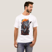 Ghost Skull Playing Gitarre T-Shirt (Vorne ganz)
