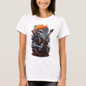 Ghost Skull Playing Gitarre T-Shirt (Vorderseite)