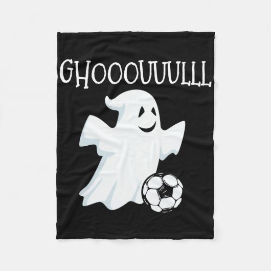 Ghost Soccer Halloween Fleecedecke (Vorderseite)