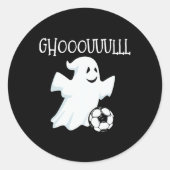 Ghost Soccer Halloween Runder Aufkleber (Vorderseite)