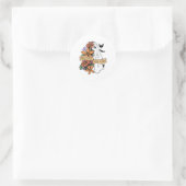 Ghost Sorta Sweet Sorta Spooky Floral Runder Aufkleber (Tasche)