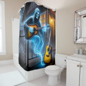 Ghost spielt Gitarre Duschvorhang (Beispiel)