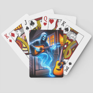 Ghost spielt Gitarre Spielkarten