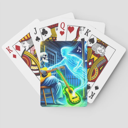Ghost spielt Gitarre Spielkarten (Rückseite)