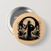 Ghost spielte Gitarre im Friedhof, dunkle Kunst Button (Vorne & Hinten)