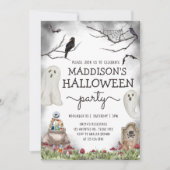 Ghost Spooky Halloween Geburtstagsparty Einladung (Vorderseite)