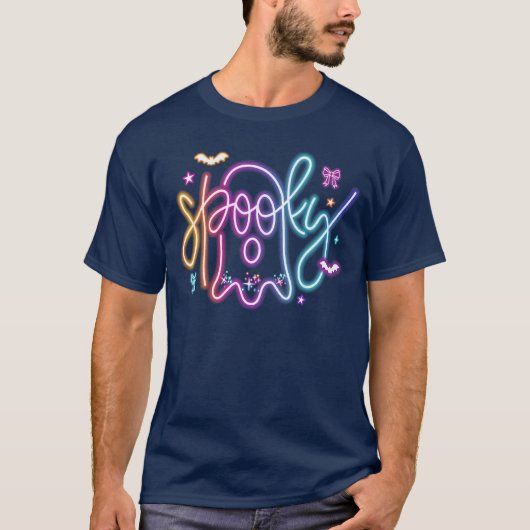 Ghost Spooky Saison Coquette Bow Trick oder Treat T-Shirt (Vorderseite)