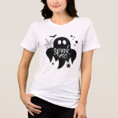Ghost sprach mich Halloween Tri-Blend Shirt (Vorderseite)