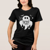Ghost sprach mich Halloween Tri-Blend Shirt (Vorderseite)