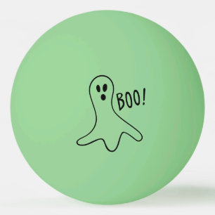 Ghost Sprichwort Boo Black Kontur auf Glow-in-the- Tischtennisball
