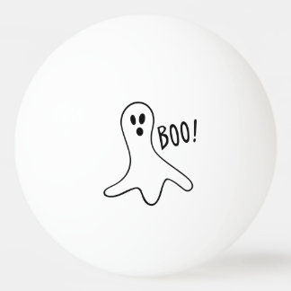 Ghost Sprichwort Boo Black Kontur auf Tischtennisball