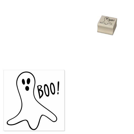 Ghost Sprichwort Boo Kontur für Halloween Gummistempel (Stempel)