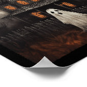 Ghost Spuk House Mitternacht Halloween Ghost Spook Poster (Ecke)