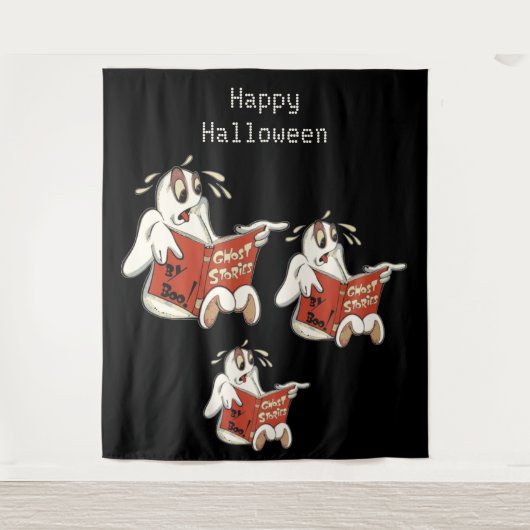 Ghost Stories Halloween Background Wandteppich (Vorderseite)