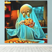 Ghost sucht nach Cookies Leinwanddruck (Insitu (Holzboden))