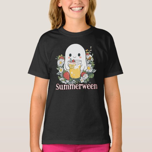 Ghost Summerween Summer Halloween T-Shirt (Vorderseite)
